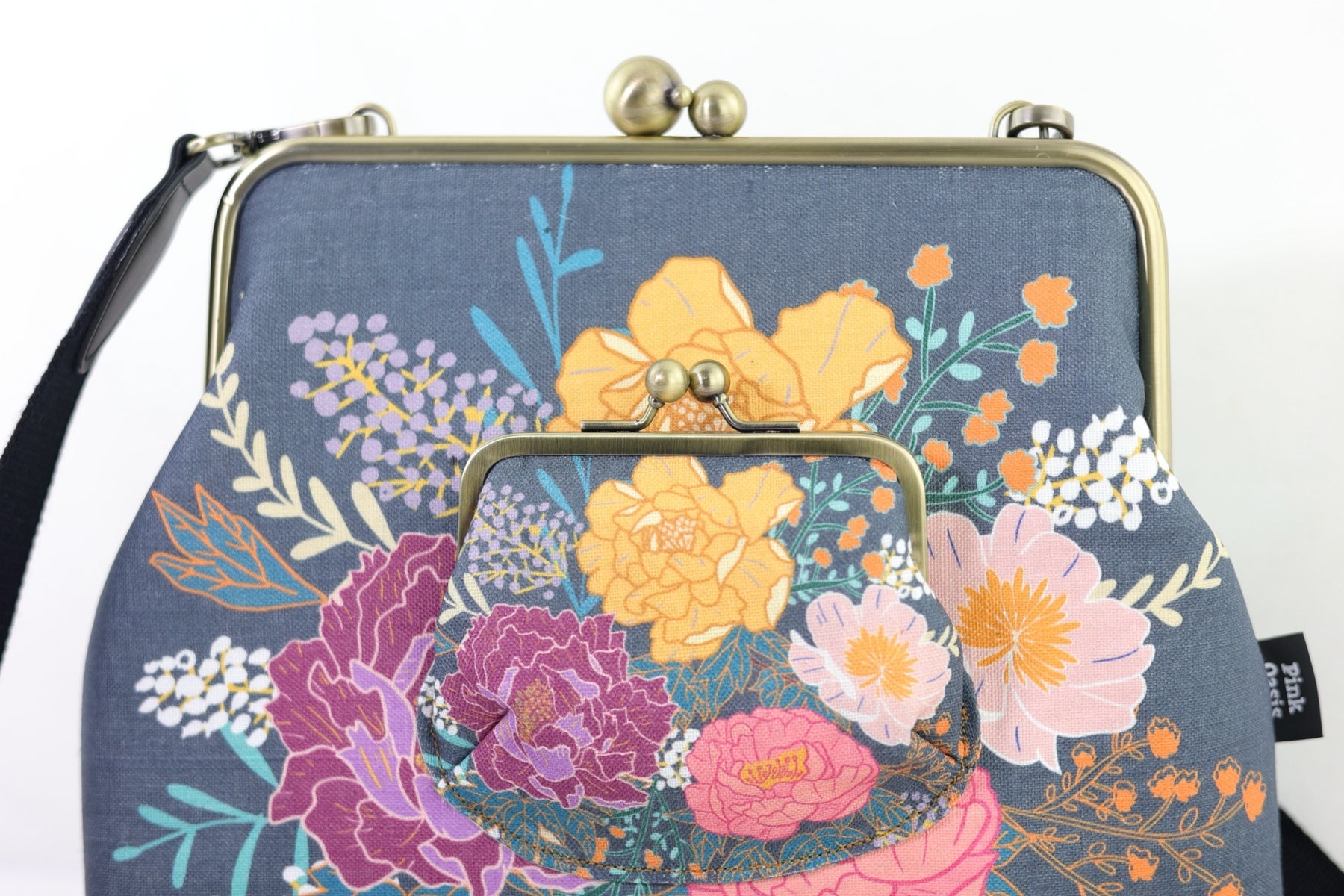 Peonies Garden Floral Handbag and Crossbody 2 Way Bag | PINK OASIS