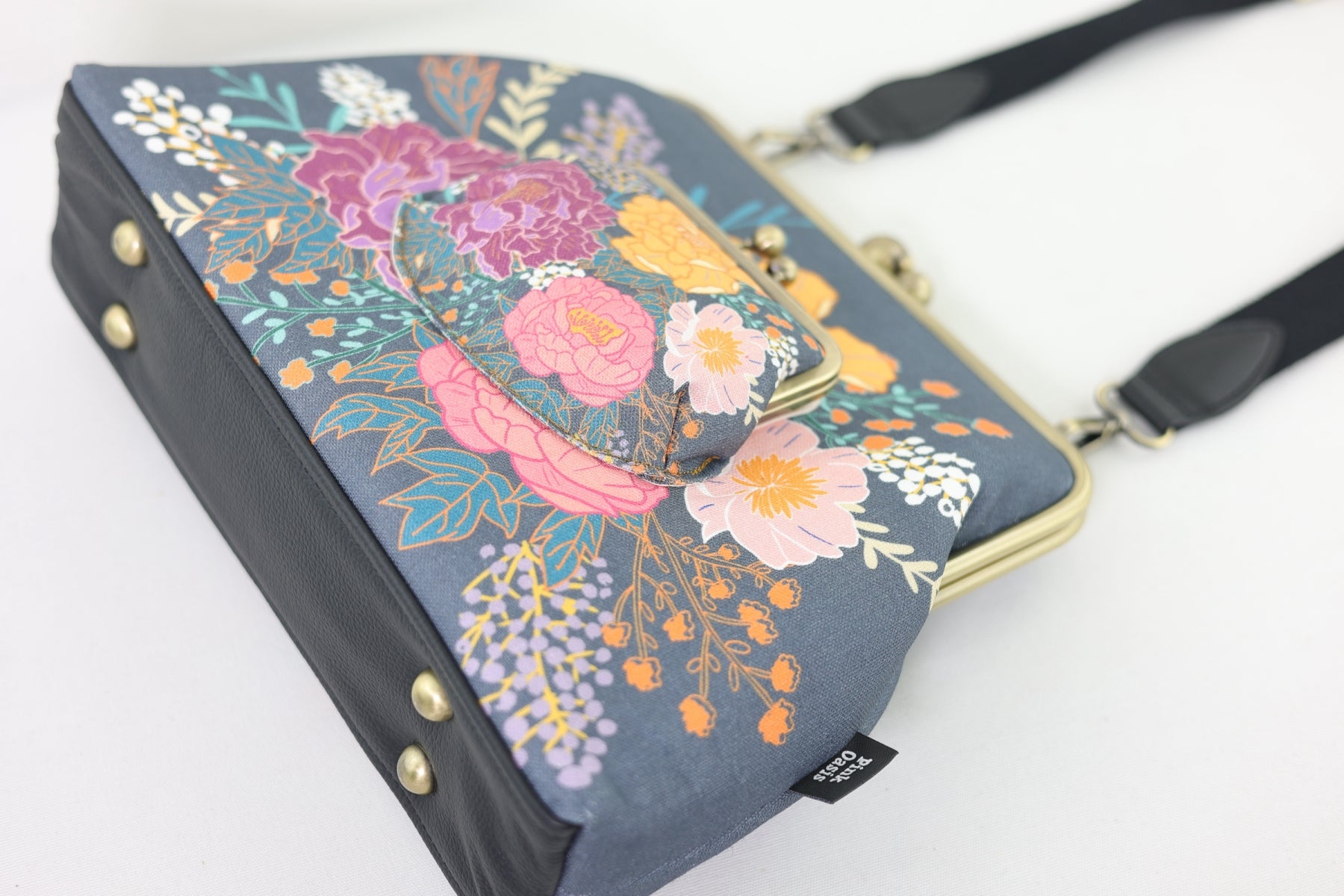 Peonies Garden Floral Handbag and Crossbody 2 Way Bag | PINK OASIS