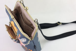 Peonies Garden Floral Handbag and Crossbody 2 Way Bag | PINK OASIS