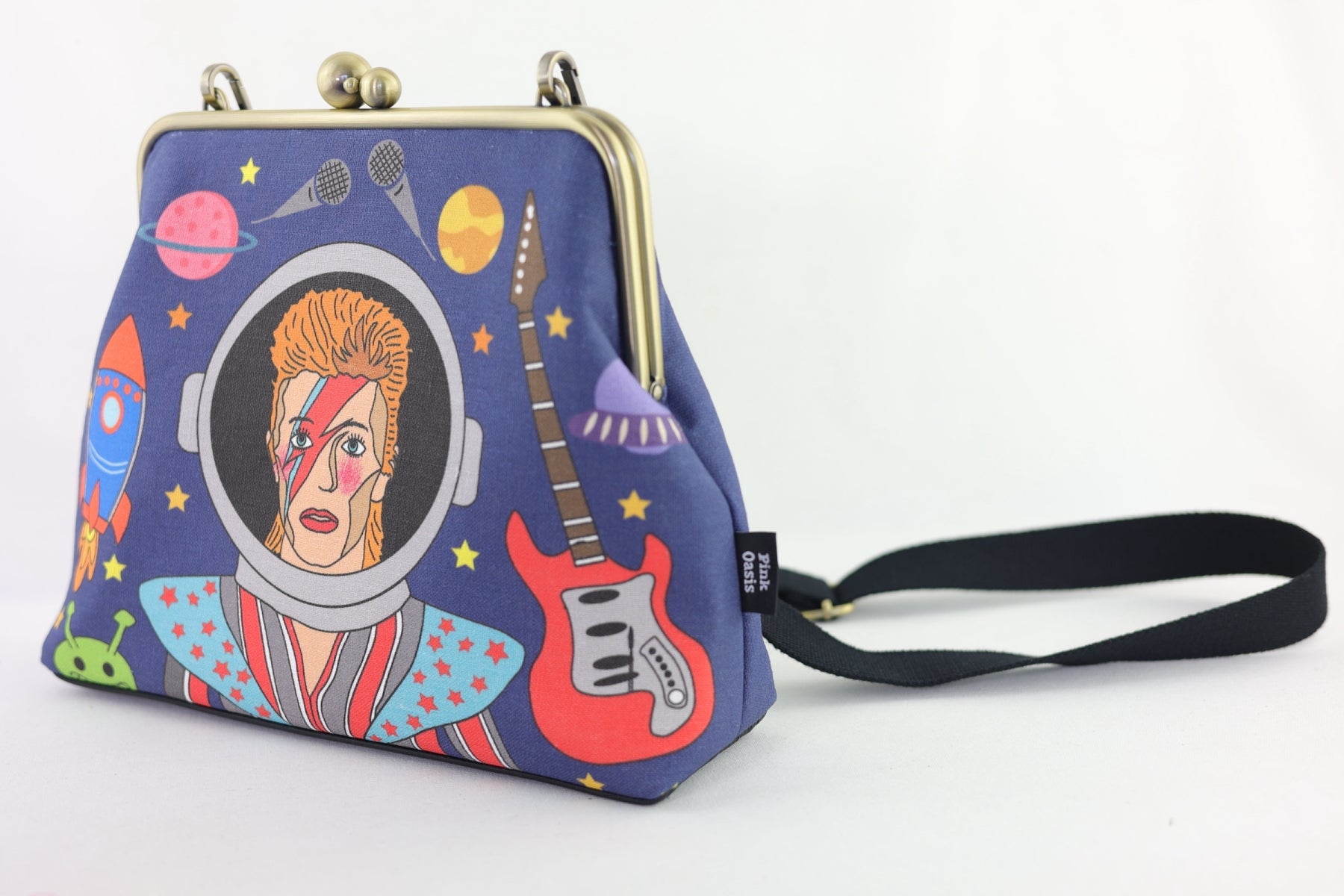 David's Space Crossbody Bag with Webbing Strap | PINK OASIS
