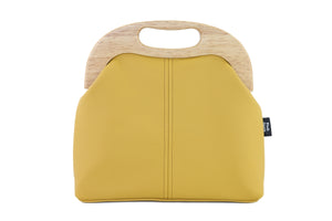 Women's Luxury Mustard Yellow Leather Bag | PINK OASIS