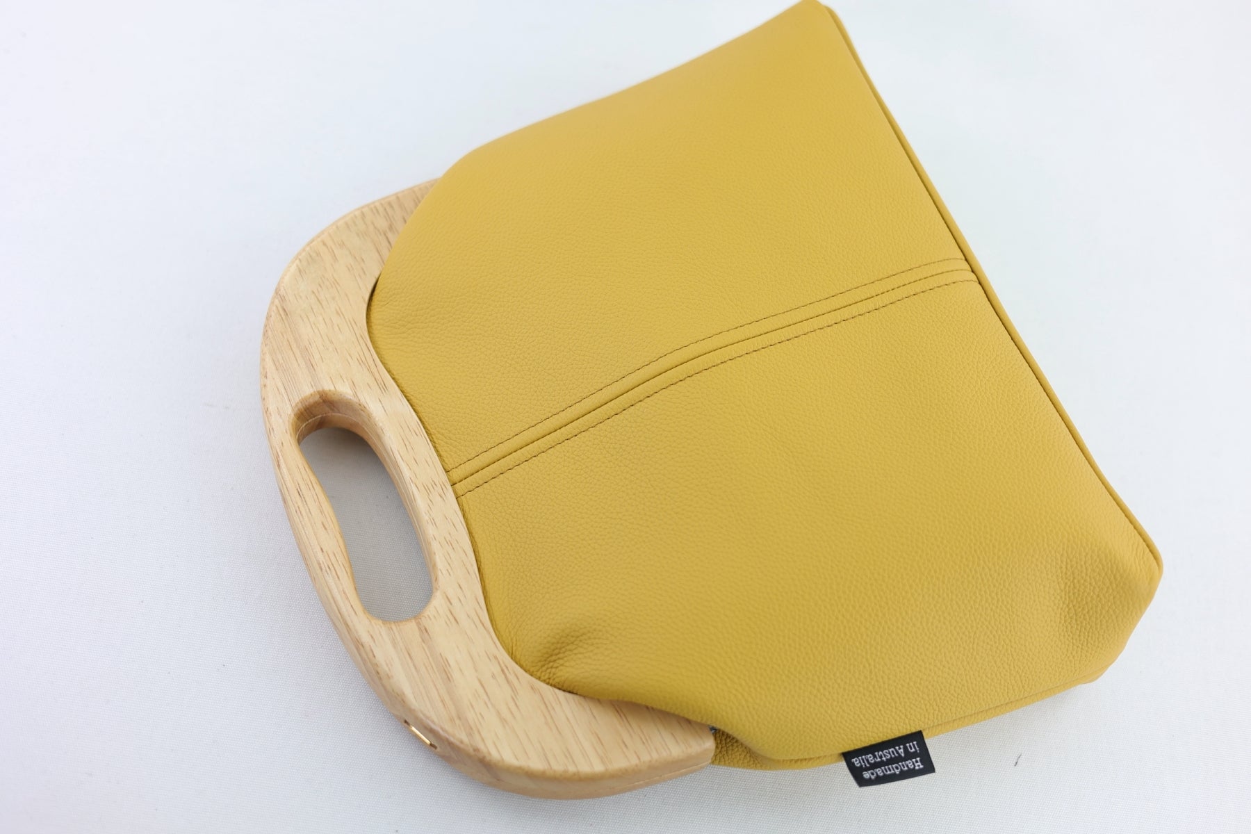 Women's Luxury Mustard Yellow Leather Bag | PINK OASIS