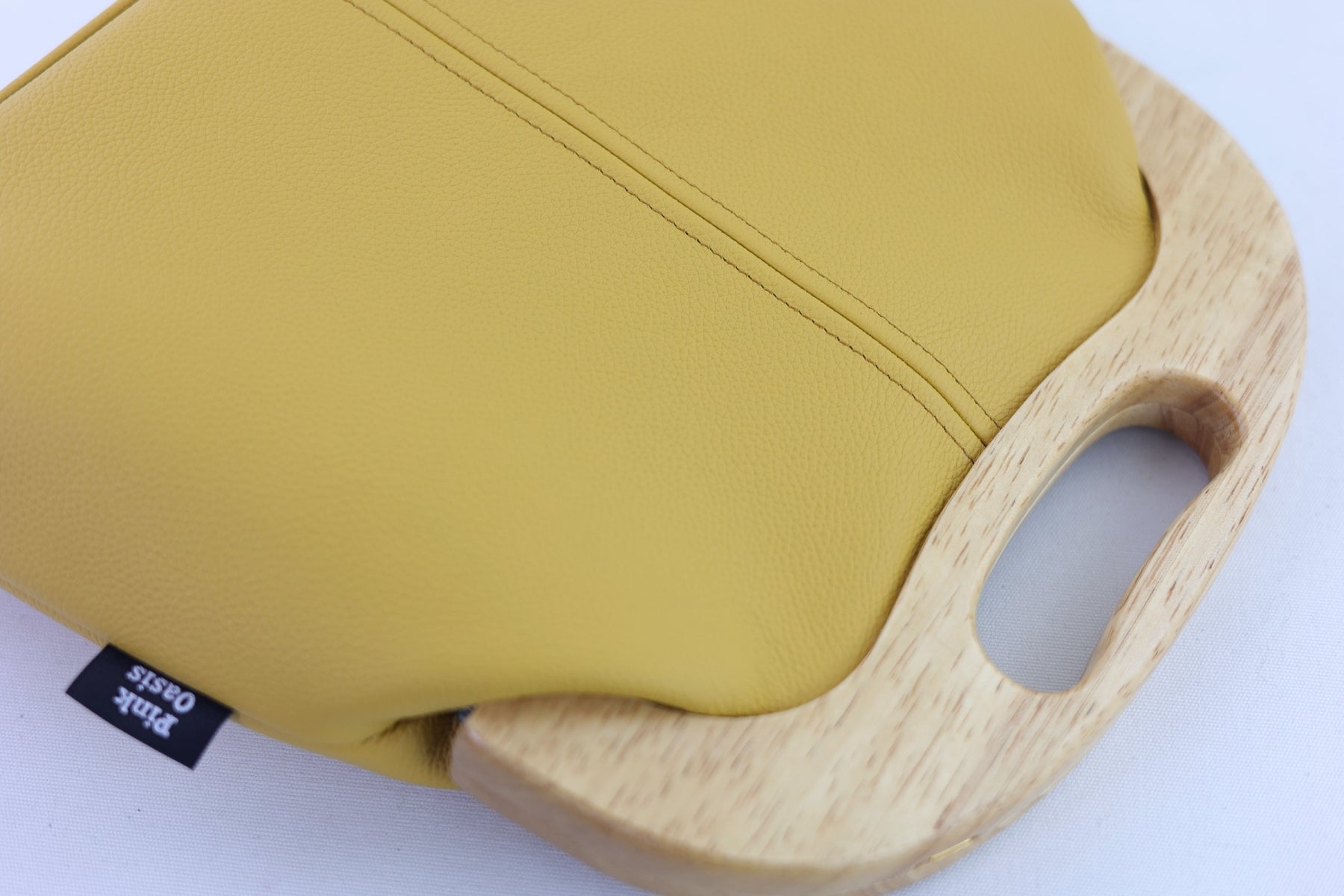 Women's Luxury Mustard Yellow Leather Bag | PINK OASIS