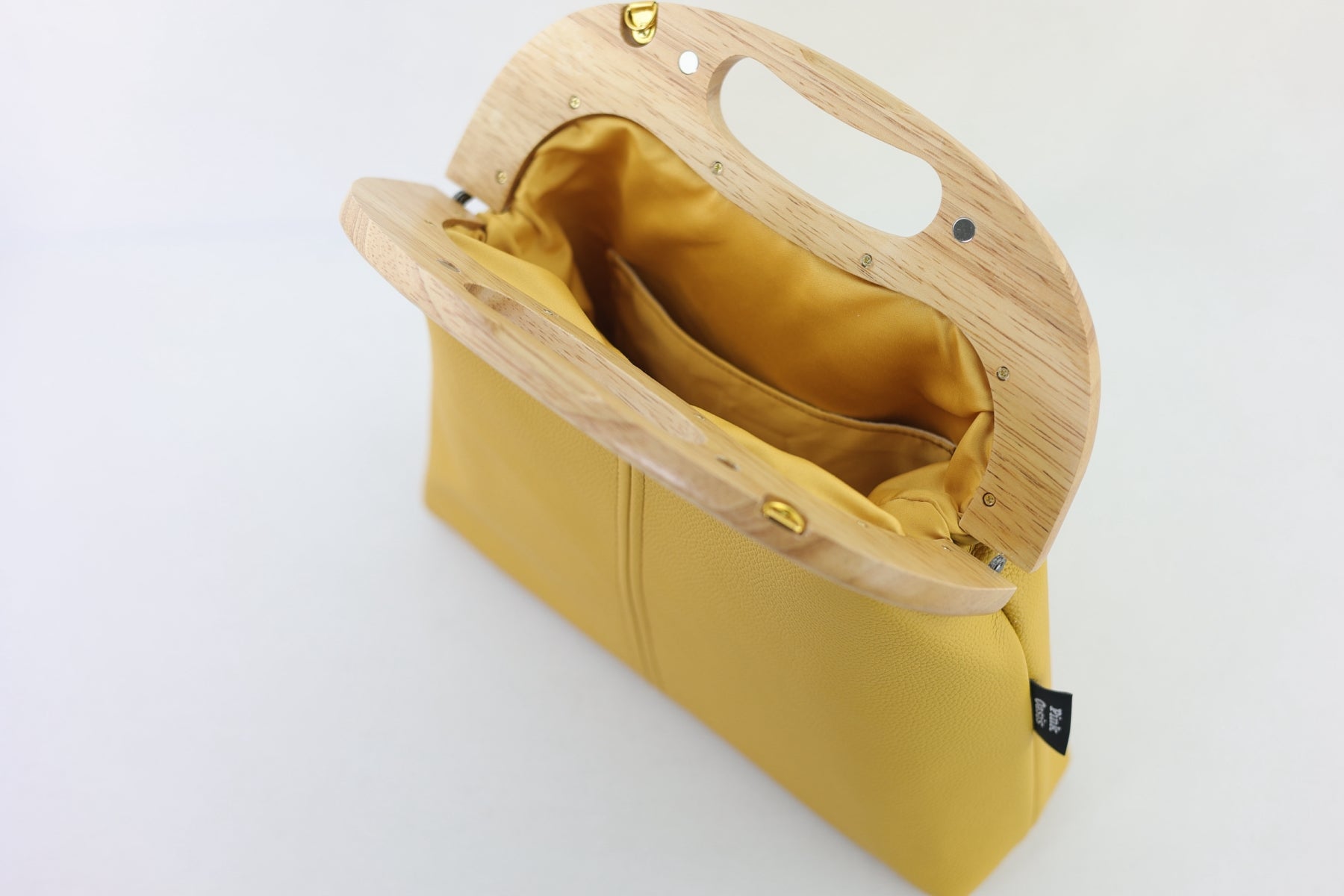 Women's Luxury Mustard Yellow Leather Bag | PINK OASIS