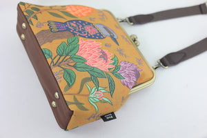 Kookaburra and Proteas Crossbody Bag with Webbing Strap | PINK OASIS