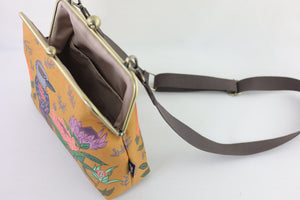 Kookaburra and Proteas Crossbody Bag with Webbing Strap | PINK OASIS