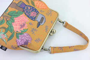 Kookaburra and Proteas Crossbody Bag with Webbing Strap | PINK OASIS