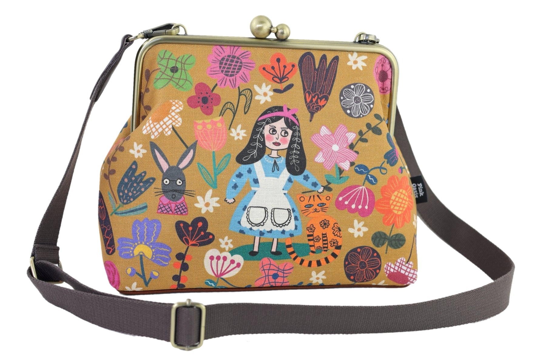 Alice in Wonderland Mustard Crossbody Bag | PINK OASIS