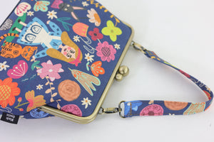 Alice in Wonderland Blue Crossbody Bag with Webbing Strap | PINK OASIS