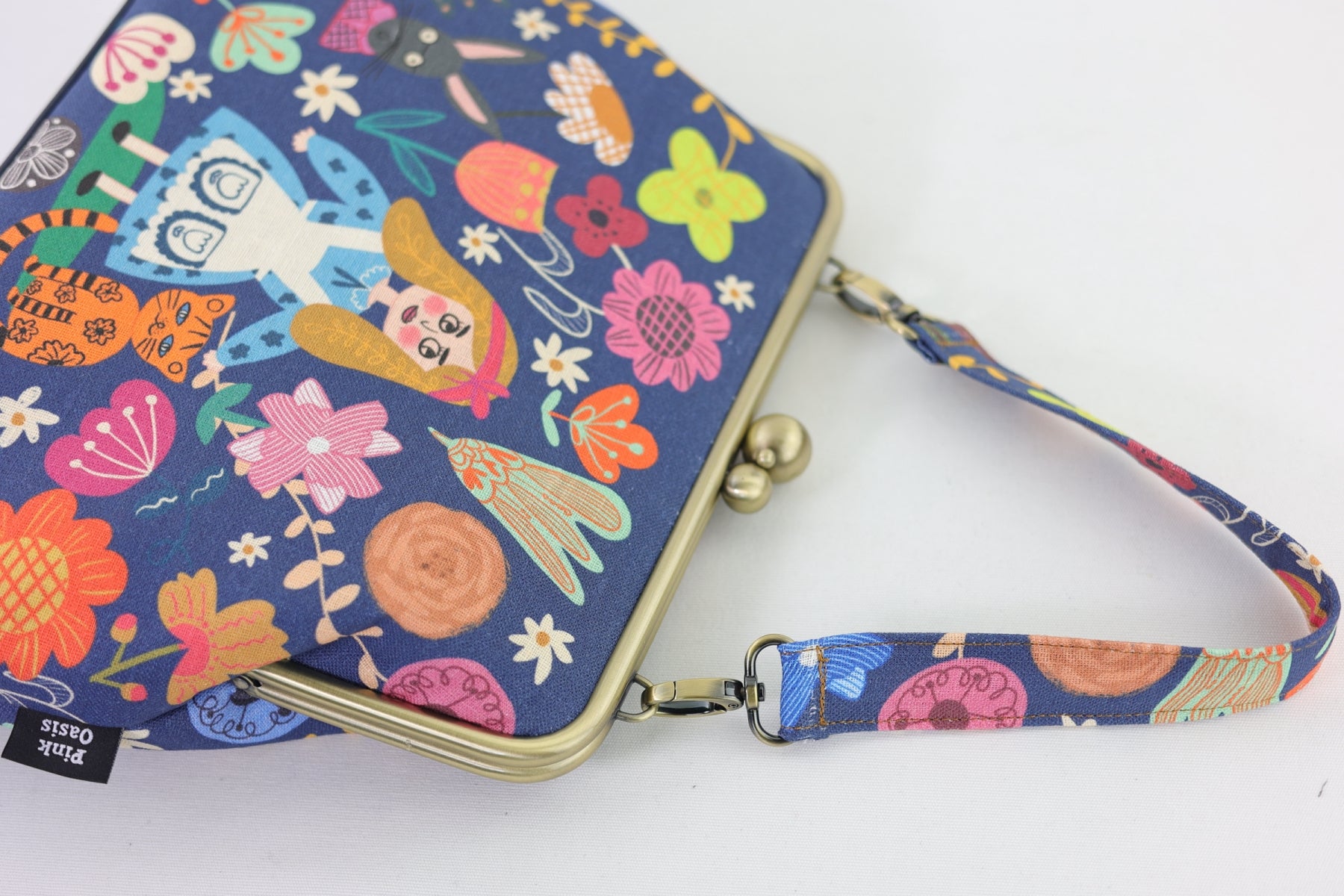 Alice in Wonderland Blue Crossbody Bag with Webbing Strap | PINK OASIS