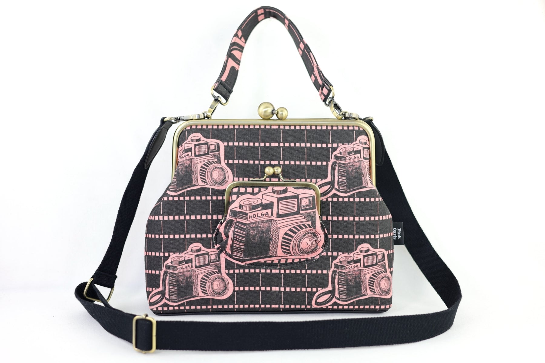 Vintage Camera Handbag and Crossbody 2 Way Bag | PINK OASIS