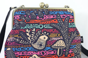 Peacock Crossbody Bag with Webbing Strap | PINK OASIS