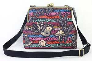 Peacock Crossbody Bag with Webbing Strap | PINK OASIS