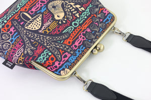 Peacock Crossbody Bag with Webbing Strap | PINK OASIS