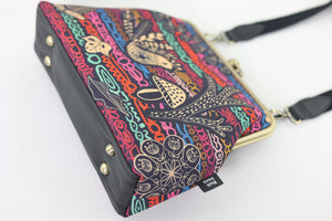 Peacock Crossbody Bag with Webbing Strap | PINK OASIS