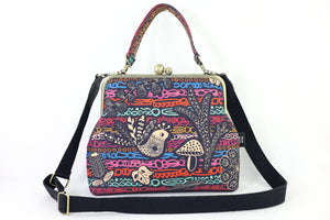 Peacock Crossbody Bag with Webbing Strap | PINK OASIS