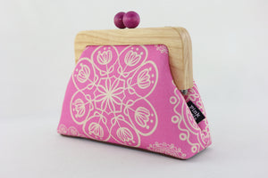 Mandalas Fuschia Clutch  (Special Edition with Colourful Ball Closure)
