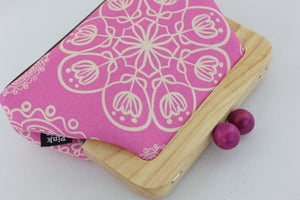 Mandalas Fuschia Clutch  (Special Edition with Colourful Ball Closure)
