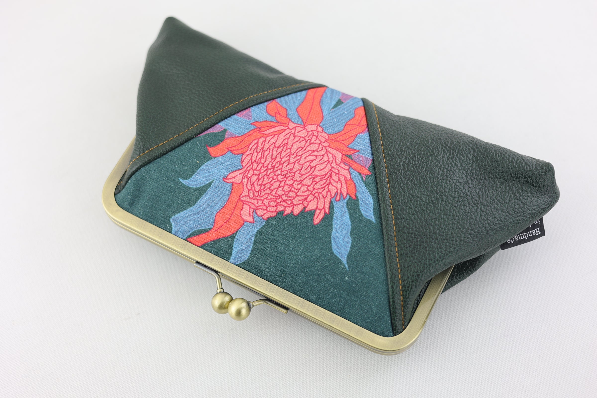 Torch Ginger Flower Kisslock Clutch with Chain Strap | PINK OASIS