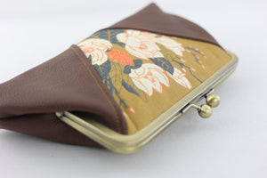 Magnolia Mustard Kisslock Clutch with Chain Strap | PINK OASIS