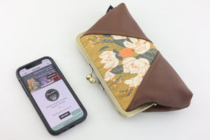 Magnolia Mustard Kisslock Clutch with Chain Strap | PINK OASIS
