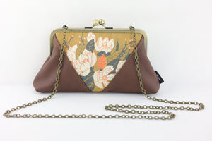 Magnolia Mustard Kisslock Clutch with Chain Strap | PINK OASIS
