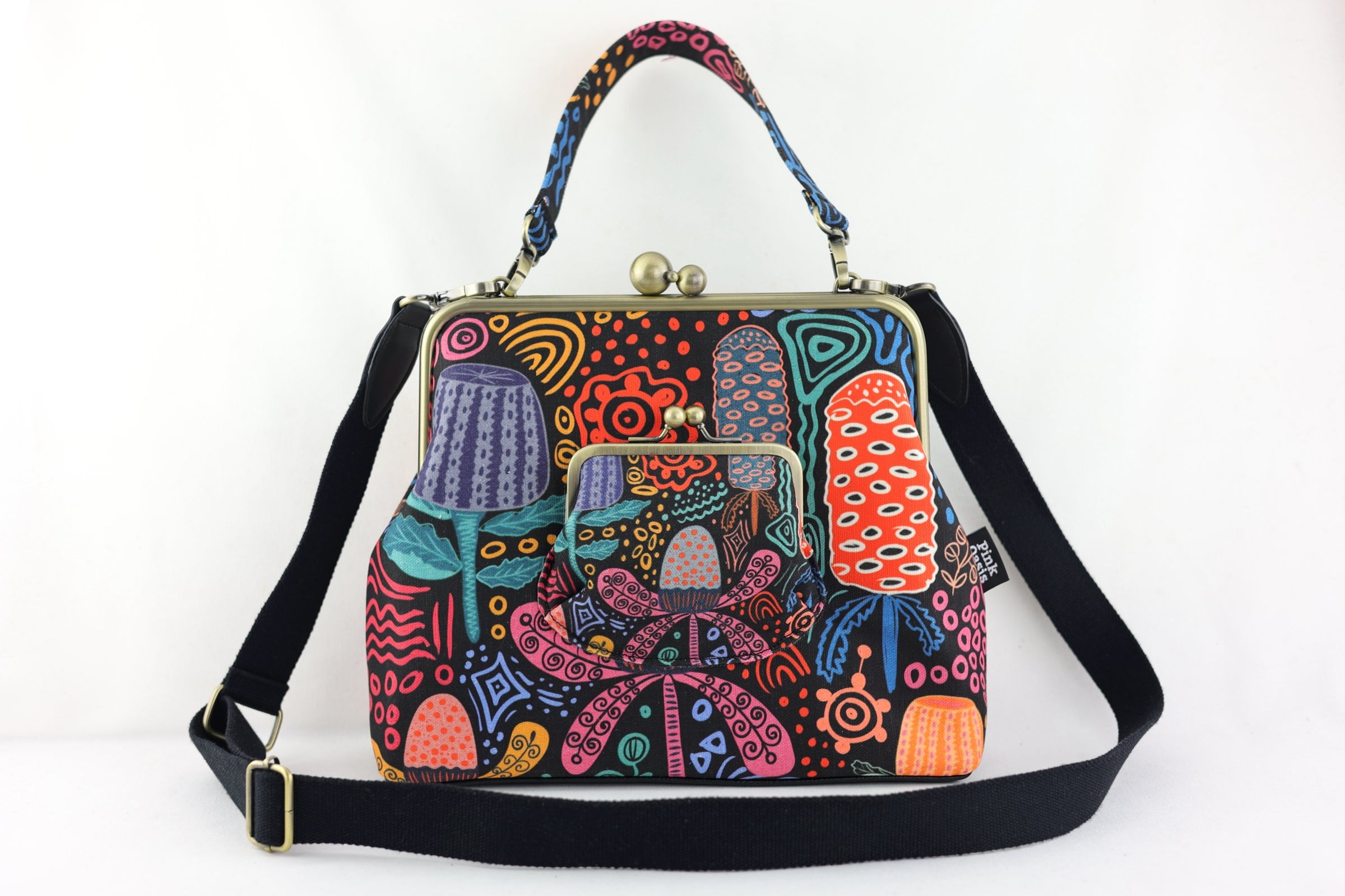 Banksia Garden Handbag and Crossbody 2 Way Bag | PINK OASIS
