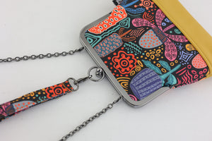 Banksia Garden Mustard Bottom Wristlet | PINK OASIS