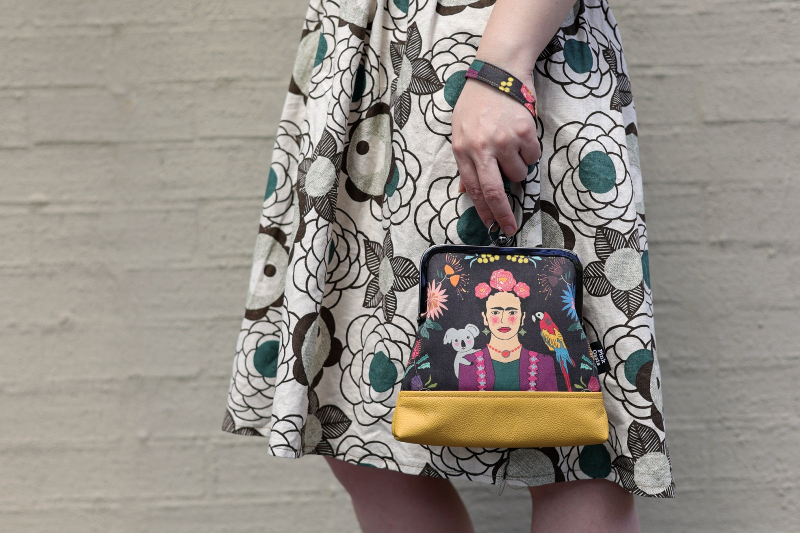 Frida Down Under Wristlet with Chain | PINK OASIS