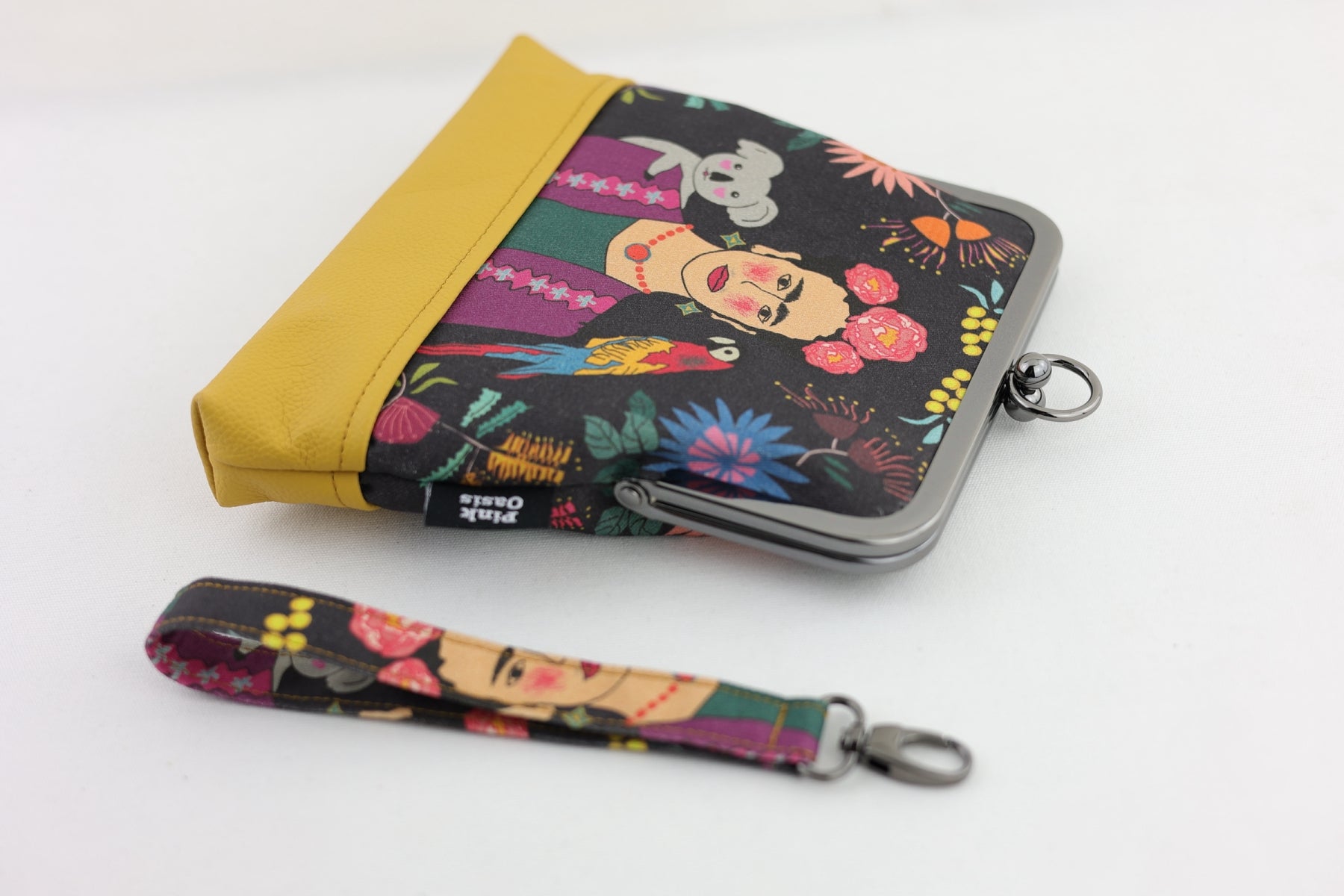 Frida Down Under Wristlet with Chain | PINK OASIS