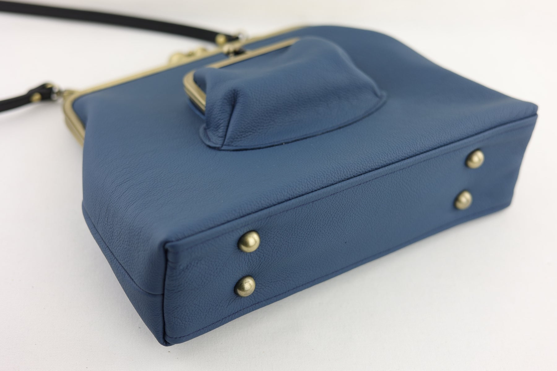 Peacock Blue Leather Crossbody Bag Handmade in Australia | PINK OASIS