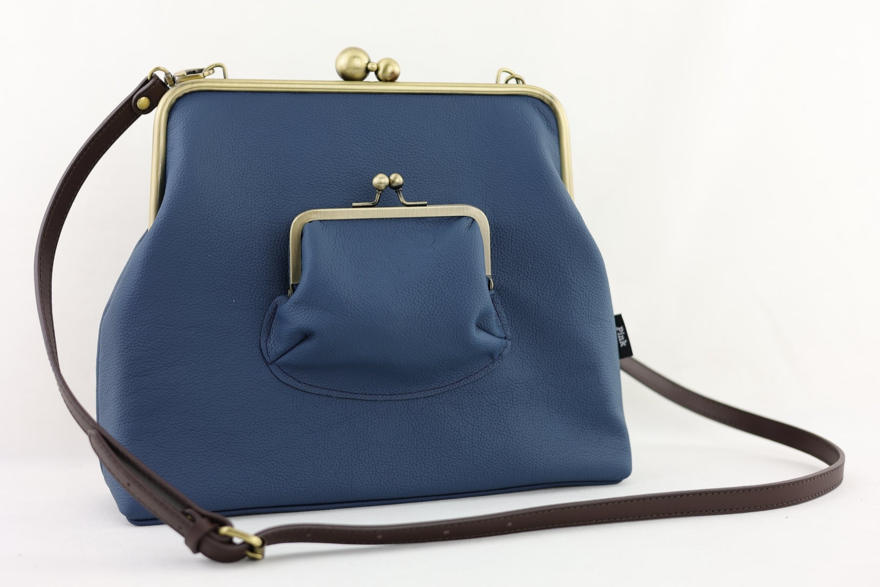 Peacock Blue Leather Crossbody Bag Handmade in Australia | PINK OASIS