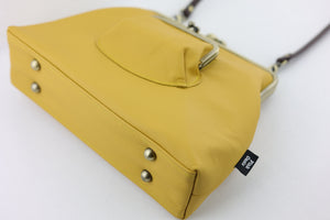 Handmade Mustard Leather Crossbody Bag | PINK OASIS