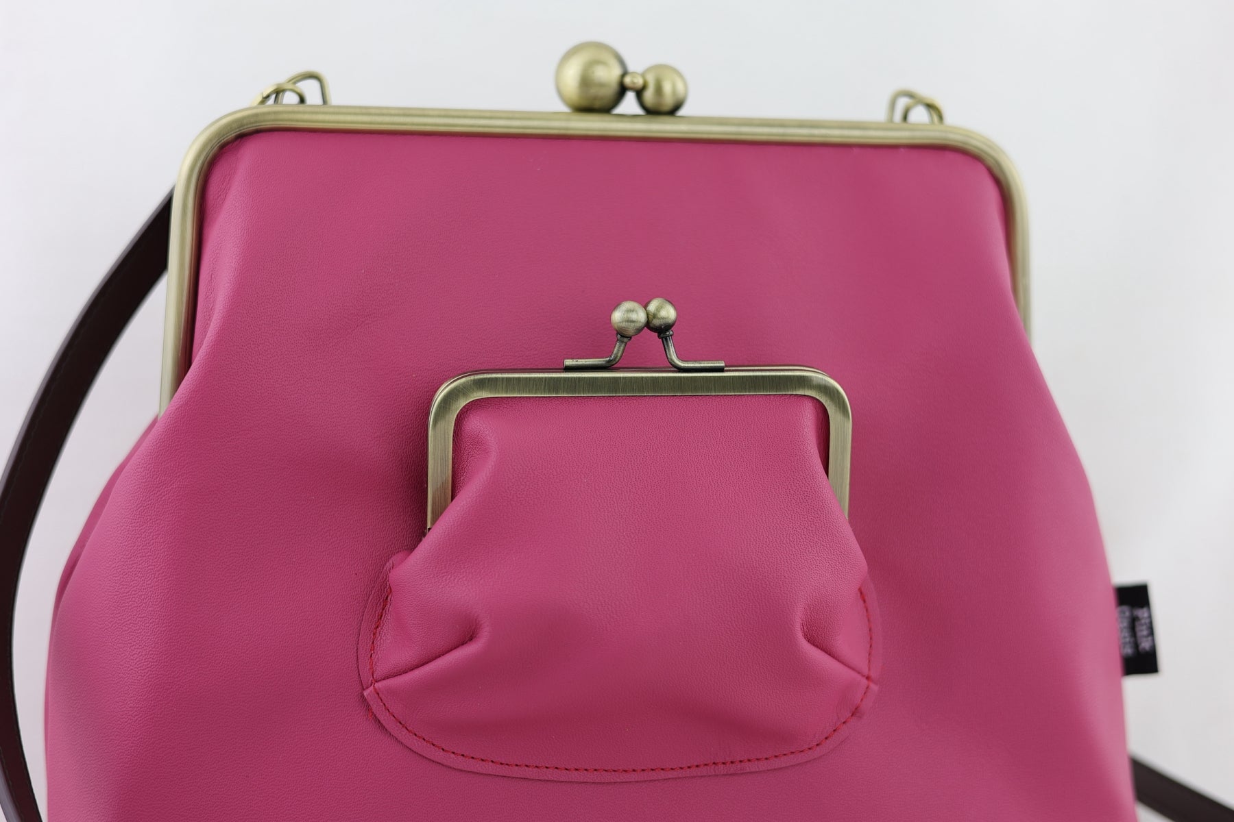 Fuchsia Leather Crossbody Bag Handmade in Australia | PINK OASIS