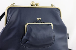Midnight Blue Leather Crossbody Bag Handmade in Australia | PINK OASIS