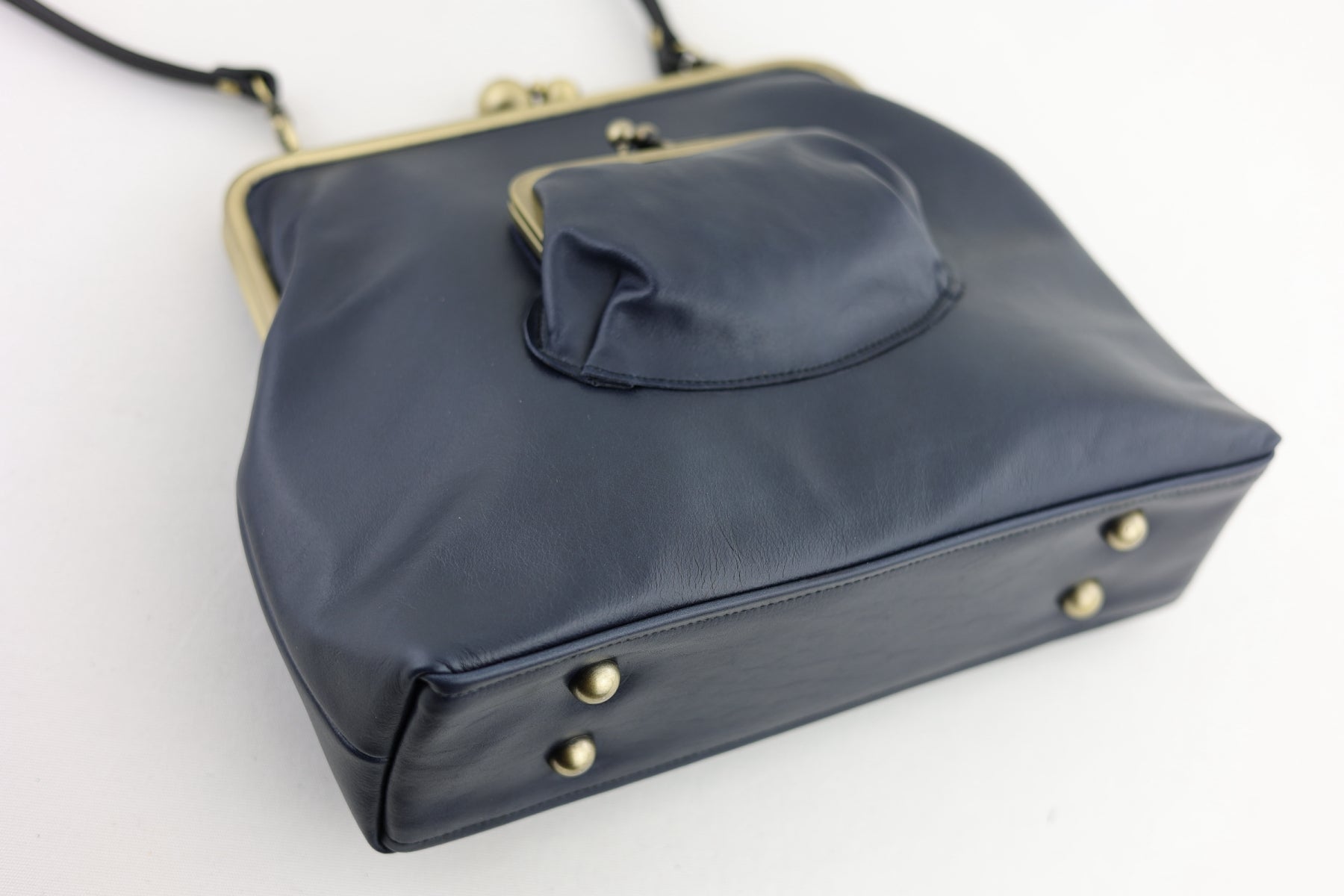 Midnight Blue Leather Crossbody Bag Handmade in Australia | PINK OASIS