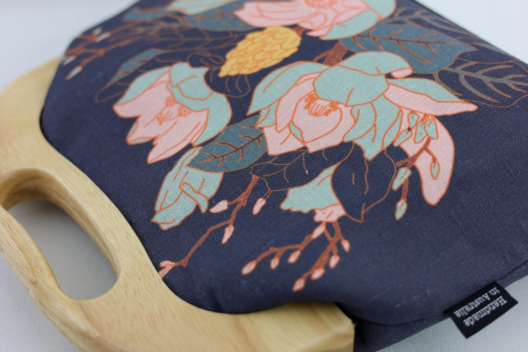 Navy Magnolia Floral Ladies Bag Handmade in Australia | PINK OASIS