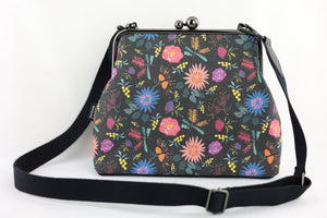 Frida & Aussie Flowers Crossbody Bag with Webbing Strap | PINK OASIS