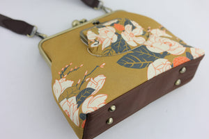 Magnolia Mustard Crossbody Bag with Webbing Strap | PINK OASIS