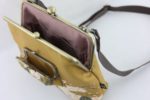 Magnolia Mustard Crossbody Bag with Webbing Strap | PINK OASIS