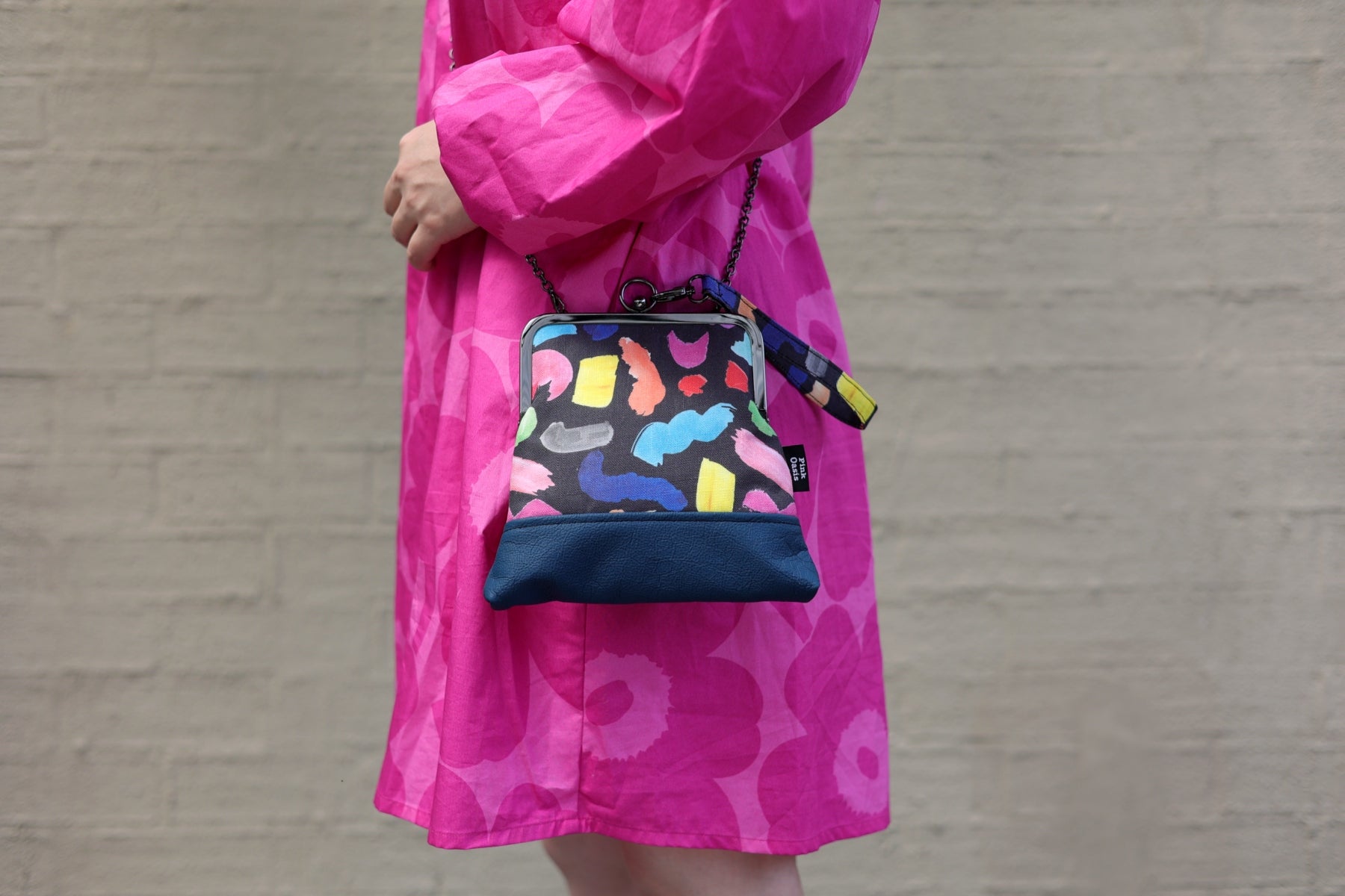Colourful Brushes Wristlet Bag Handmade in Australia | PINK OASIS