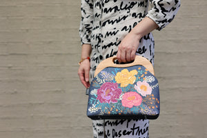 Peonies Garden Flowers Women's Clutch Bag | PINK OASIS
