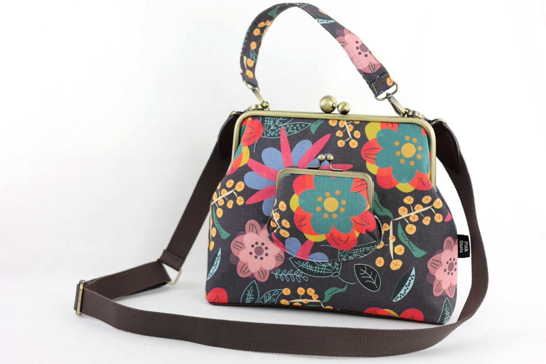 Backyard Garden Handbag and Crossbody 2 Way Bag | PINK OASIS