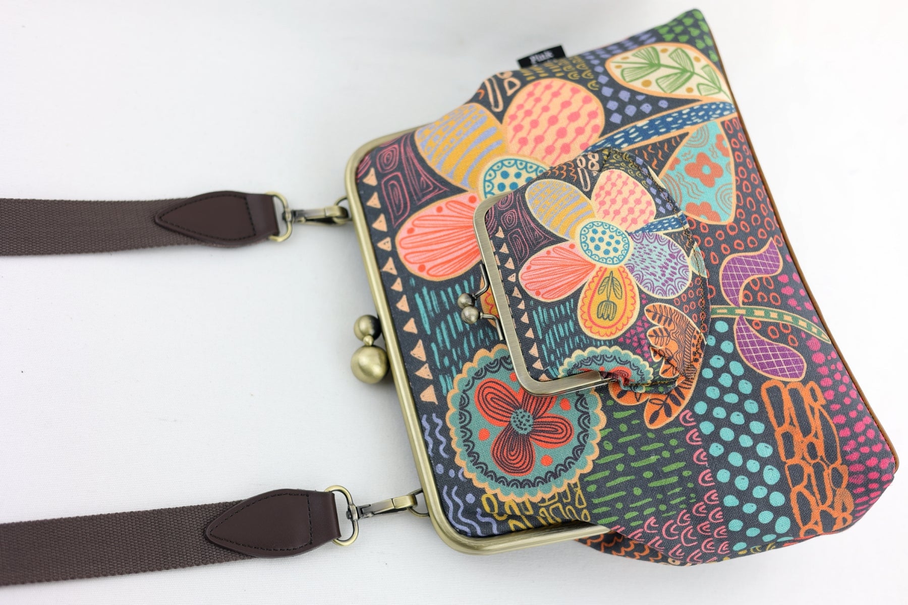 Doodle Flora Handbag and Crossbody 2 Way Bag | PINK OASIS