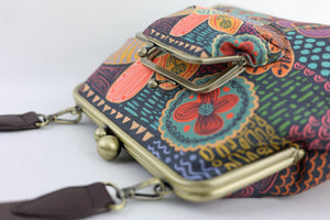 Doodle Flora Handbag and Crossbody 2 Way Bag | PINK OASIS