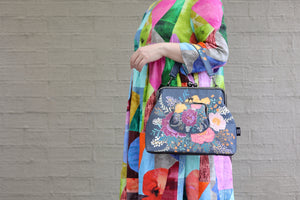 Peonies Garden Floral Handbag and Crossbody 2 Way Bag | PINK OASIS