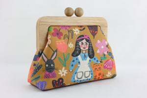 Alice in Wonderland Mustard Clutch Bag | PINK OASIS
