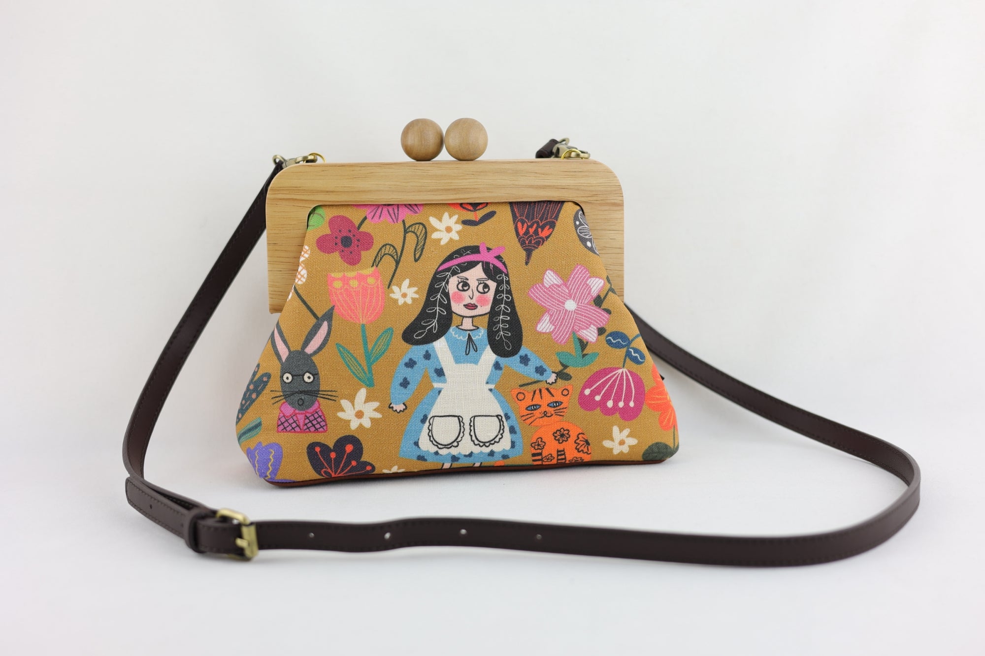 Alice in Wonderland Mustard Clutch Bag | PINK OASIS