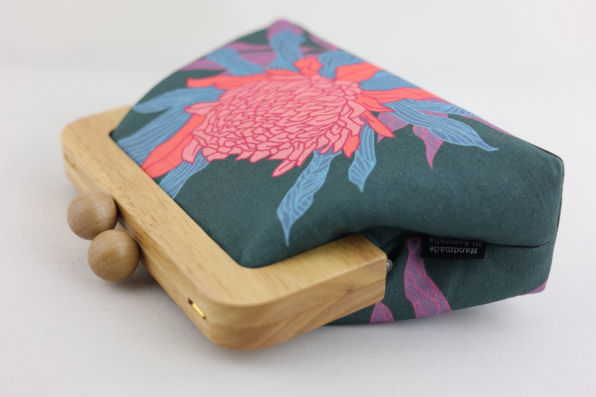 Torch Ginger Flower Emerald Clutch | PINK OASIS