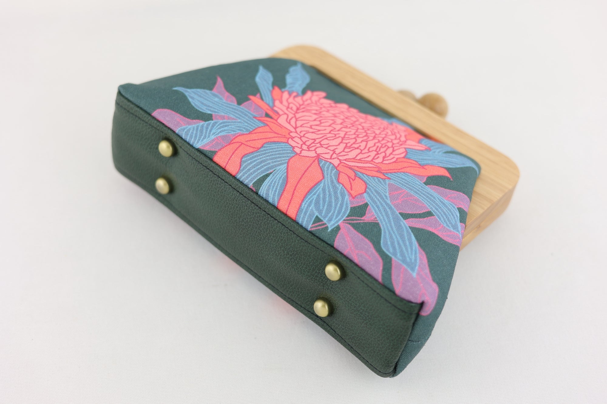 Torch Ginger Flower Emerald Clutch | PINK OASIS